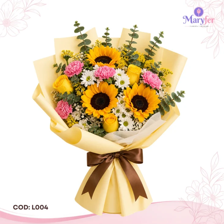 Girasoles y Claveles de Primavera